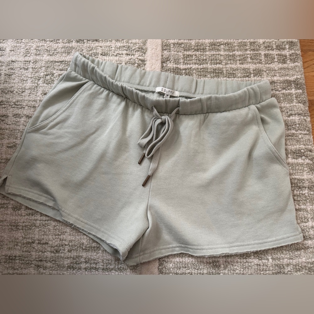 Light green z supply soft shorts